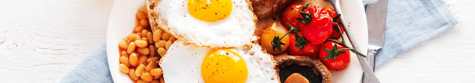 Eggs HEALTHY BIG BREAKFAST WITH FRIED EGGS Hero